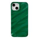 Caseative Capa para iPhone 13 Silicone Macio Verde com Efeito Ondas de Água