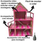 Casinha De Boneca Com Moveis 36 Unid Decorada Adesivado