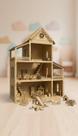 Casinha De Boneca Em MDF 60cm + 36 Móveis Miniatura