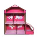Casinha de Boneca Infantil Unicórnio 40x38x17 Mdf Madeira Adesivado