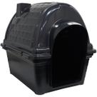 Casinha de Cachorro Cão Dog Plástica Iglu Número 6 Porte Grande Preta Furacão Pet N6,0 01017 Black
