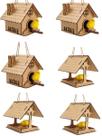 Casinha de Passarinho de Madeira para Jardim com Comedouro Decoração Externa MDF Casinha de Passarinho de Madeira para Jardim com Comedouro Decoração Externa MDF