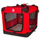 Casinha De Transporte Pet Dobrável Dogfly Carry On 3xg Vermelho