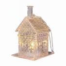 Casinha Decorativa Luz LED Enfeite Árvore de Natal Acrílico 10cm