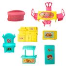 casinha elegante brinquedo infantil para menina na cartela cozinha miniatura festa presente