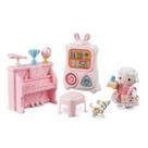 Casinha Feliz - Sala de Estudo C/ Piano - Estilo Sylvanian Family Original - Zoop