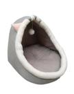 Casinha Gato Toca Iglu Pet Cama Conforto Tamanho G Cinza