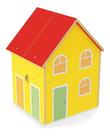 casinha infantil yellow house c/ móveis madeira 27cm junges