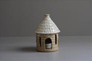 Casinha Lanterna de Cerâmica Artesanal Terracota - P 6