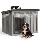 Casinha para Cães DRATO em Resina Resistente ao Clima, Pequena, para Uso Interno e Externo