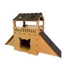 Casinha Para Gatos MDF Dois Andares Rampas Antederrapante Arranhador