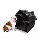 Casinha Plástica Pet Cães e Gatos N4 Preto 59cm Altura Preto Casinha Plástica Pet Cães e Gatos N4 Preto 59cm Altura Preto
