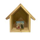 Casinha Presépio Natal de Madeira Pinus Tratada Envernizada Decorativo