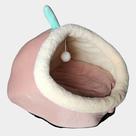 Casinha Rosa Grande Cães E Gatos Cama Macia Iglu Pet Toquinha