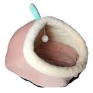 Casinha Rosa Grande Cães E Gatos Cama Macia Iglu Pet Toquinha