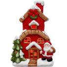 Casinha Vermelha Papai Noel C/Led - 25cm