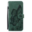 Caso para Nokia 2.4 Retro PU Couro Flip Folio Wallet Embossing Butterfly Phone Protection Shockproof Capa - Verde