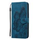 Caso para Nokia 3.4 Retro PU Couro Flip Folio Wallet Embossing Butterfly Phone Protection Shockproof Capa - Azul