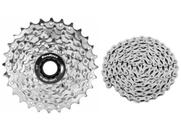 Cassete Bike Sunrace M96 9v 11/28 + Corrente Sunrace 9v