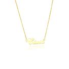 Cassia colar de nome folheado a ouro 18k