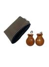 Castanholas Cor Natural Envernizada + Estojo Brazucapas