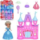 castelo com boneca troca roupa de plastico + acessorios meu mundo encantado 8 pecas - ETITOYS