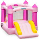Castelo Inflável Outfunny com Escorregador para Uso Interno, Rosa