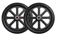 Caster Wheel Tuffcare Hard Rubber 8x1 para cadeiras de rodas manuais
