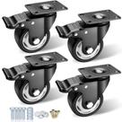Caster Wheels ASRINIEY Heavy Duty de 3 polegadas, conjunto de 4 pretos Caster Wheels ASRINIEY Heavy Duty de 3 polegadas, conjunto de 4 pretos