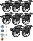 Caster Wheels ASRINIEY Heavy Duty de 4 polegadas, conjunto de 8 pretos Caster Wheels ASRINIEY Heavy Duty de 4 polegadas, conjunto de 8 pretos