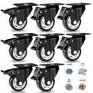 Caster Wheels BOSGEOT, conjunto de 8 polegadas para serviços pesados com freio Caster Wheels BOSGEOT, conjunto de 8 polegadas para serviços pesados com freio