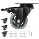 Caster Wheels BZOLIHEU Heavy Duty de 3 polegadas com freio, conjunto de 4 Caster Wheels BZOLIHEU Heavy Duty de 3 polegadas com freio, conjunto de 4
