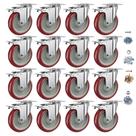 Caster Wheels CLOATFET Heavy Duty de 5 polegadas com freio, pacote com 16