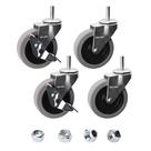 Caster Wheels DELIVER de 3 polegadas com travamento giratório, conjunto de 4 Caster Wheels DELIVER de 3 polegadas com travamento giratório, conjunto de 4