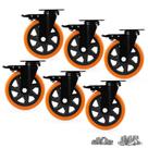 Caster Wheels EGOFIX Heavy Duty 15 cm, conjunto de 6 laranjas