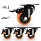 Caster Wheels EGOFIX Heavy Duty 7,62 cm, conjunto de 4 laranjas