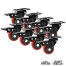 Caster Wheels EGOFIX Heavy Duty, conjunto de 8 cm com freios vermelhos