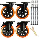 Caster Wheels Feirenql, carga pesada de 6 polegadas, 1270 kg, conjunto de 4