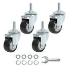 Caster Wheels Finnhomy Stem, conjunto de 4 peças pesadas de 5 cm, pretas