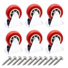 Caster Wheels Floyutin de placa rígida de 1,5 polegadas, pacote com 6