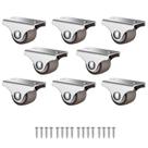 Caster Wheels Luxinika Mini Fixed 1 polegada, conjunto de 8 para móveis