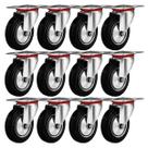 Caster Wheels Online Best Service, pacote com 12, 3 borrachas giratórias Caster Wheels Online Best Service, pacote com 12, 3 borrachas giratórias