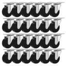 Caster Wheels Online Best Service, pacote com 24, 2 polegadas de borracha preta Caster Wheels Online Best Service, pacote com 24, 2 polegadas de borracha preta