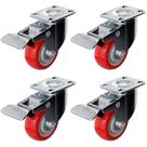Caster Wheels Online Best Service: poliuretano vermelho de 3 polegadas Caster Wheels Online Best Service: poliuretano vermelho de 3 polegadas