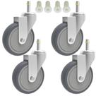 Caster Wheels RILIDRI, giratório de 5 polegadas com capacidade de 225 libras, pacote com 4