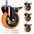 Caster Wheels TAYLOON Heavy Duty de 5 polegadas e 1088,62 kg, conjunto de 4