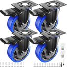 Caster Wheels WOZESEIK, giratório de 7,62 cm, conjunto de 4 peças pesadas