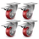 Caster Wheels ZDNEY Heavy Duty de 3 polegadas com freio de 640 kg, conjunto de 4
