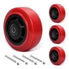 Caster Wheels ZDNEY Poliuretano de 5 polegadas em núcleo de poliolefina