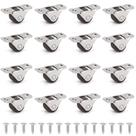 Caster Wheels ZUOFANG Tiny Low Profile de 0,5 polegadas, conjunto de 16